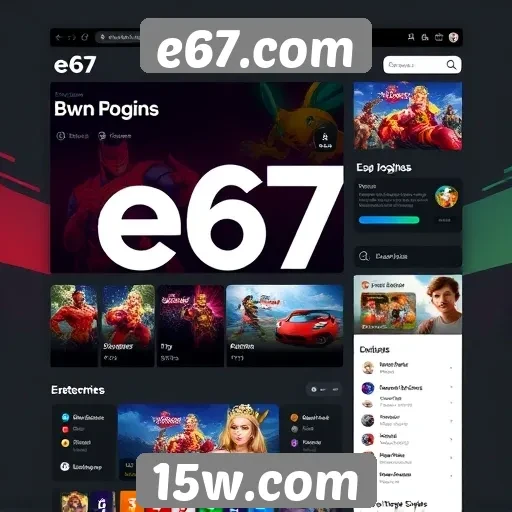 Análise da interface do usuário no site e67.com